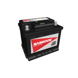 Hankook Calcium Starter battery, MF54321, 12V, 45Ah, layout 0, with thick battery poles